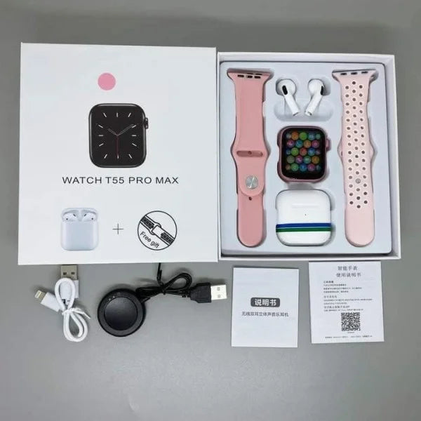 RELOJ T55 PRO MAX  + AIRPODS